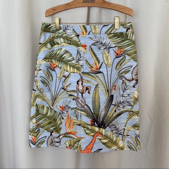 Ann Taylor Tropical Jungle Print Skirt - Picture 1 of 5